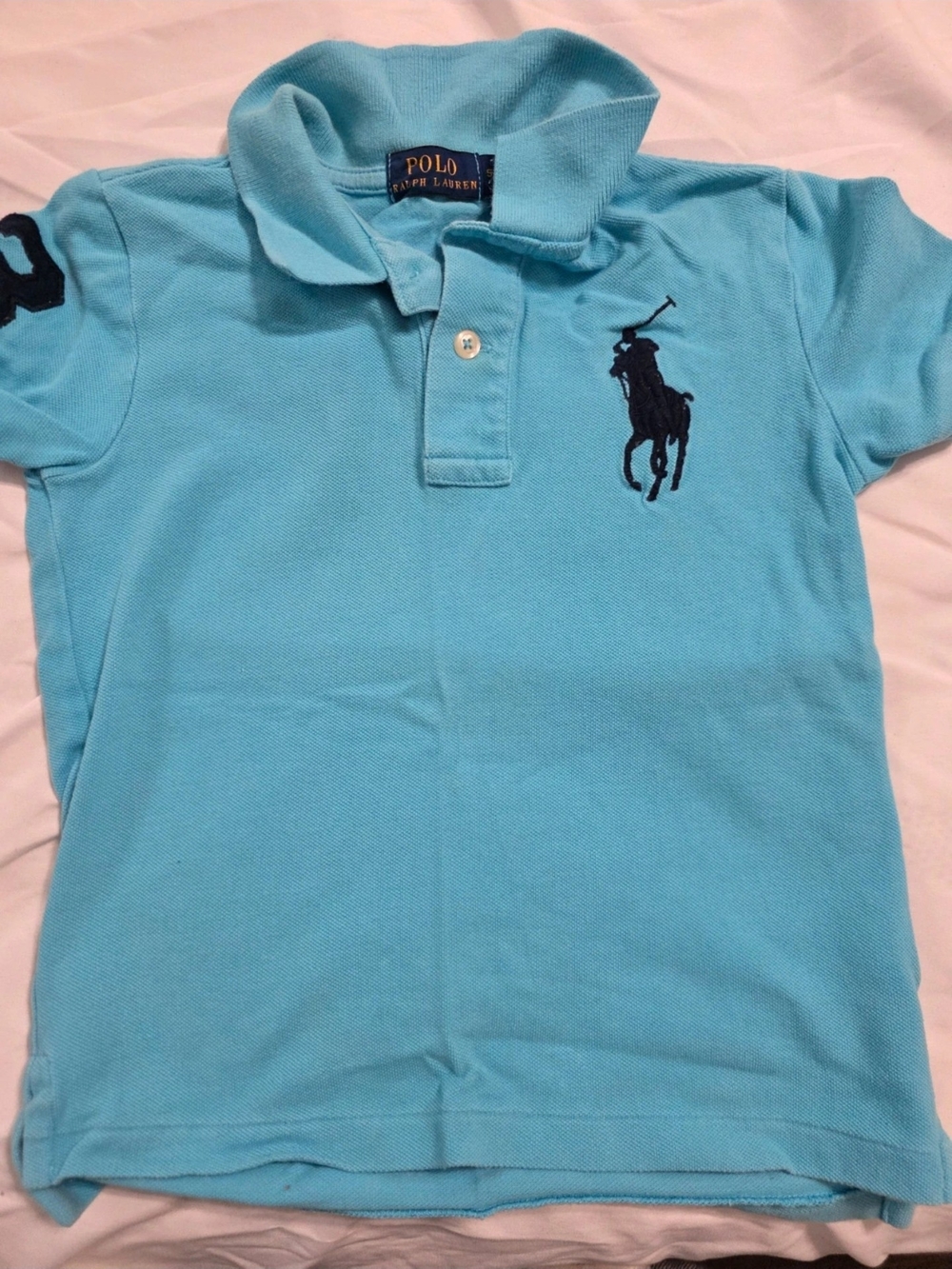 Polo by Ralph Lauren Kids Turquoise Polo with Navy Pony